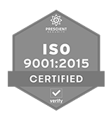 ISO 9001 certification badge